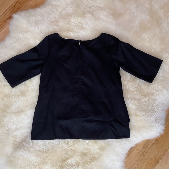 Emmelle black 3/4 sleeve blouse - Picture 2 of 9